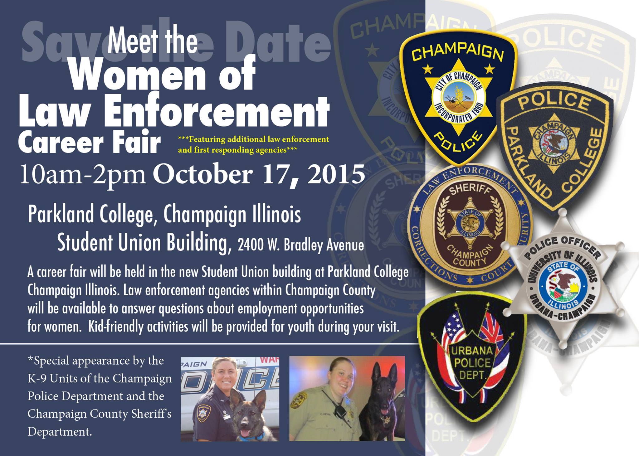 Graphic about the Women of Law Enforcement Career Fair.